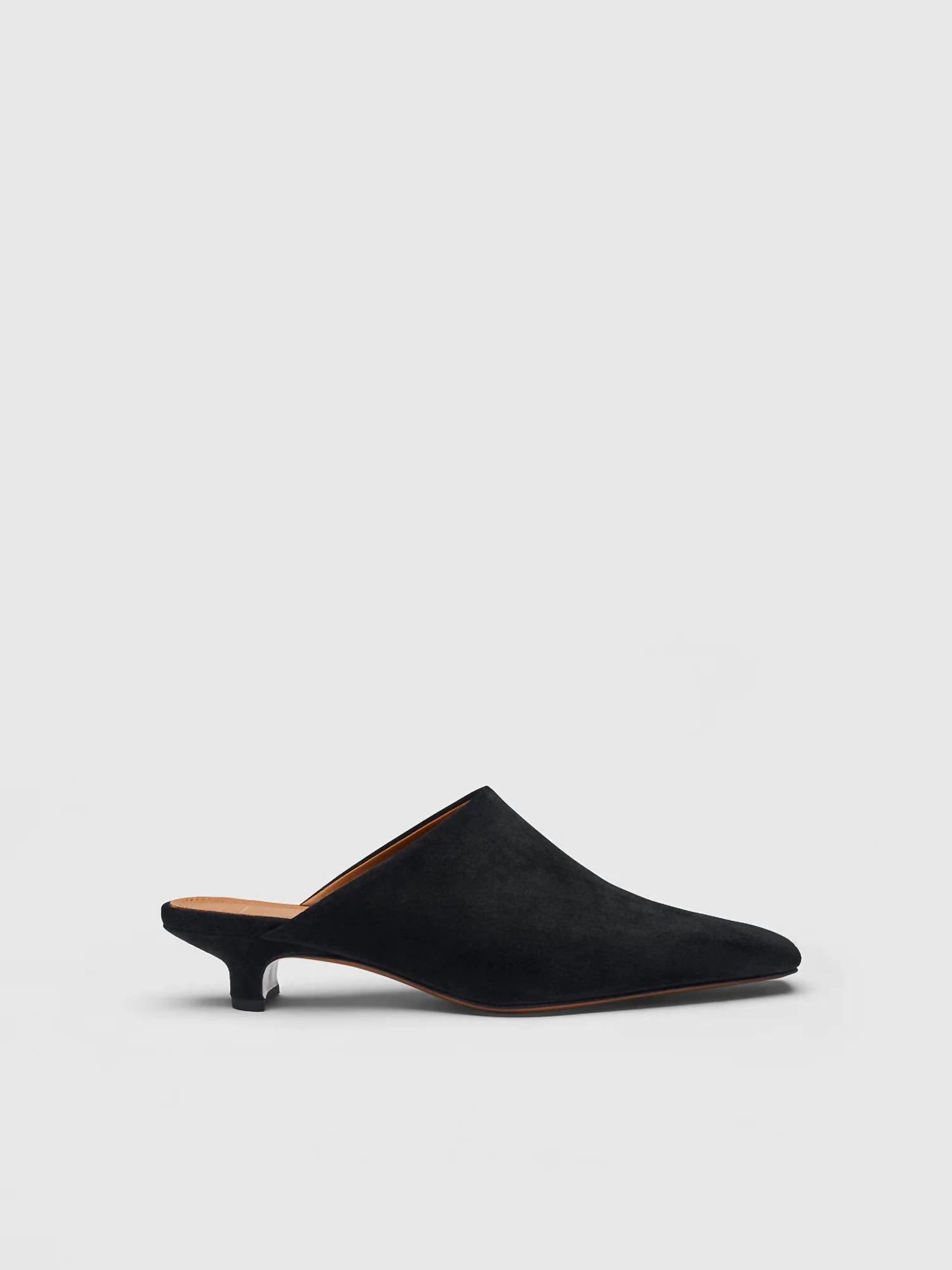 Women Sepino Suede Mules In Black Smooth inner lining