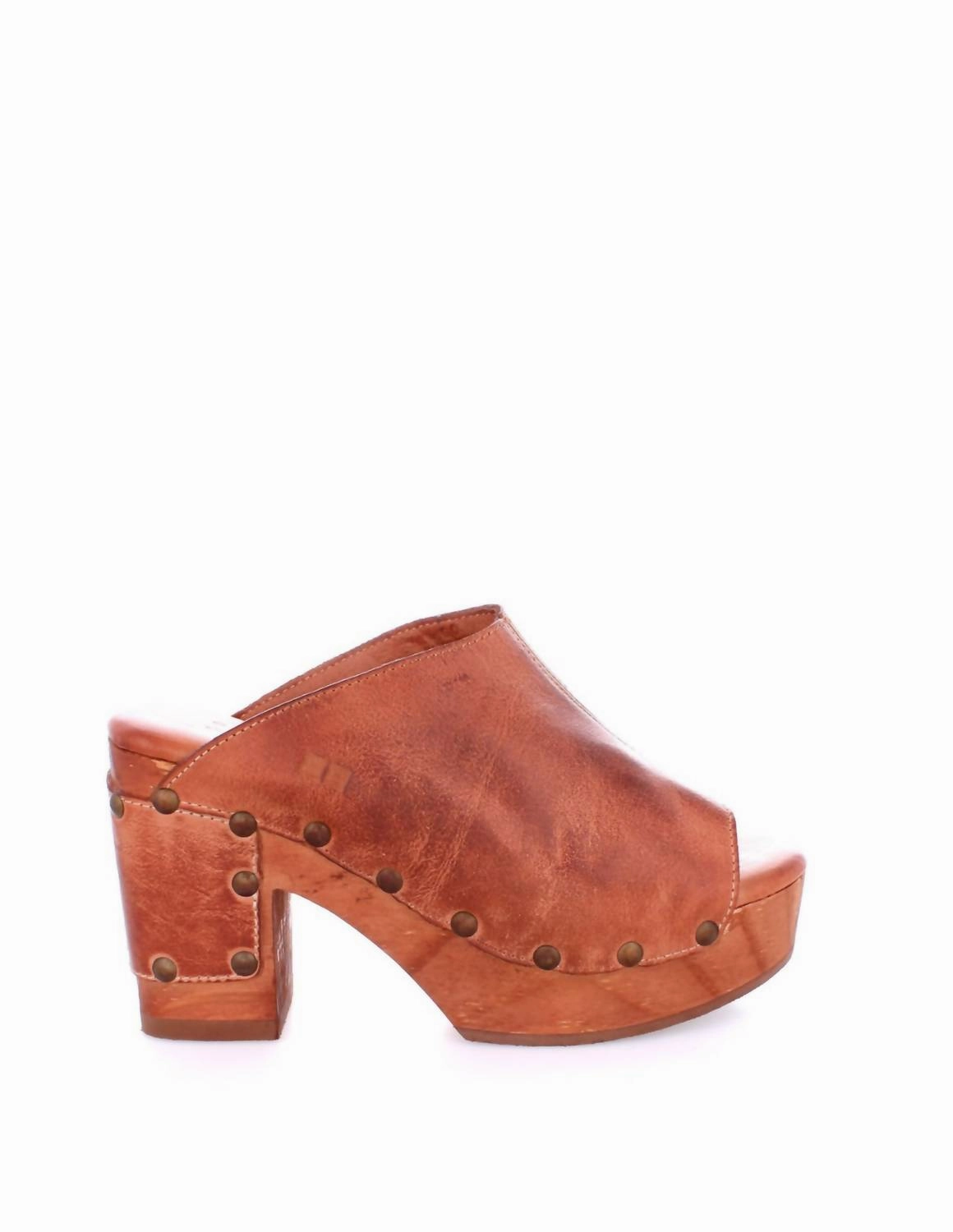 Chill Step Deva Clog Flatform Heel In Cognac Dip Dye
