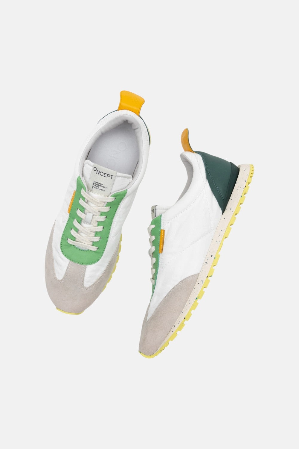 Textured Grip Oncept Men Tokyo Sneakers in White Green