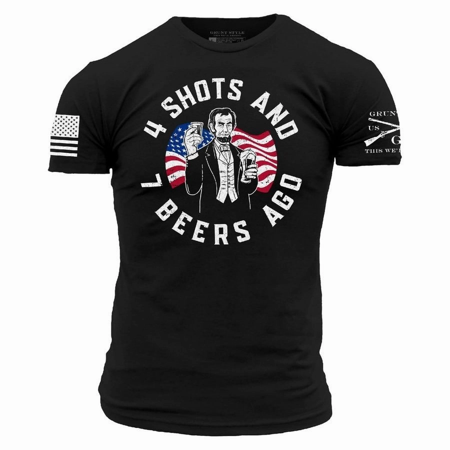 Personalized 4 Shots T-Shirt - Black