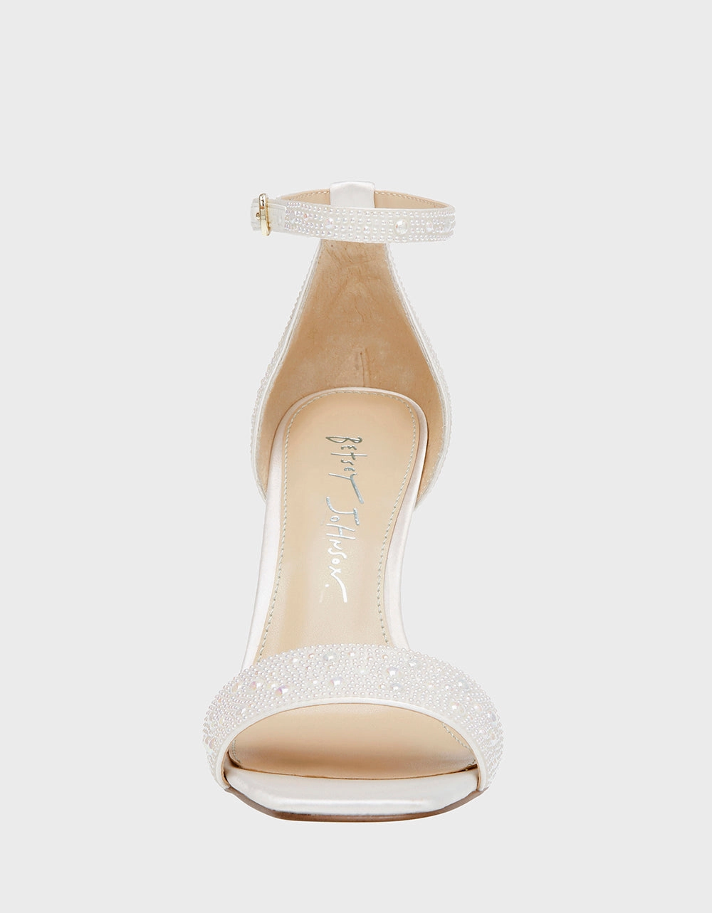 Betsy Johnson Dani Heel Sandal in Ivory Pearl Street Glam Gold High Heels