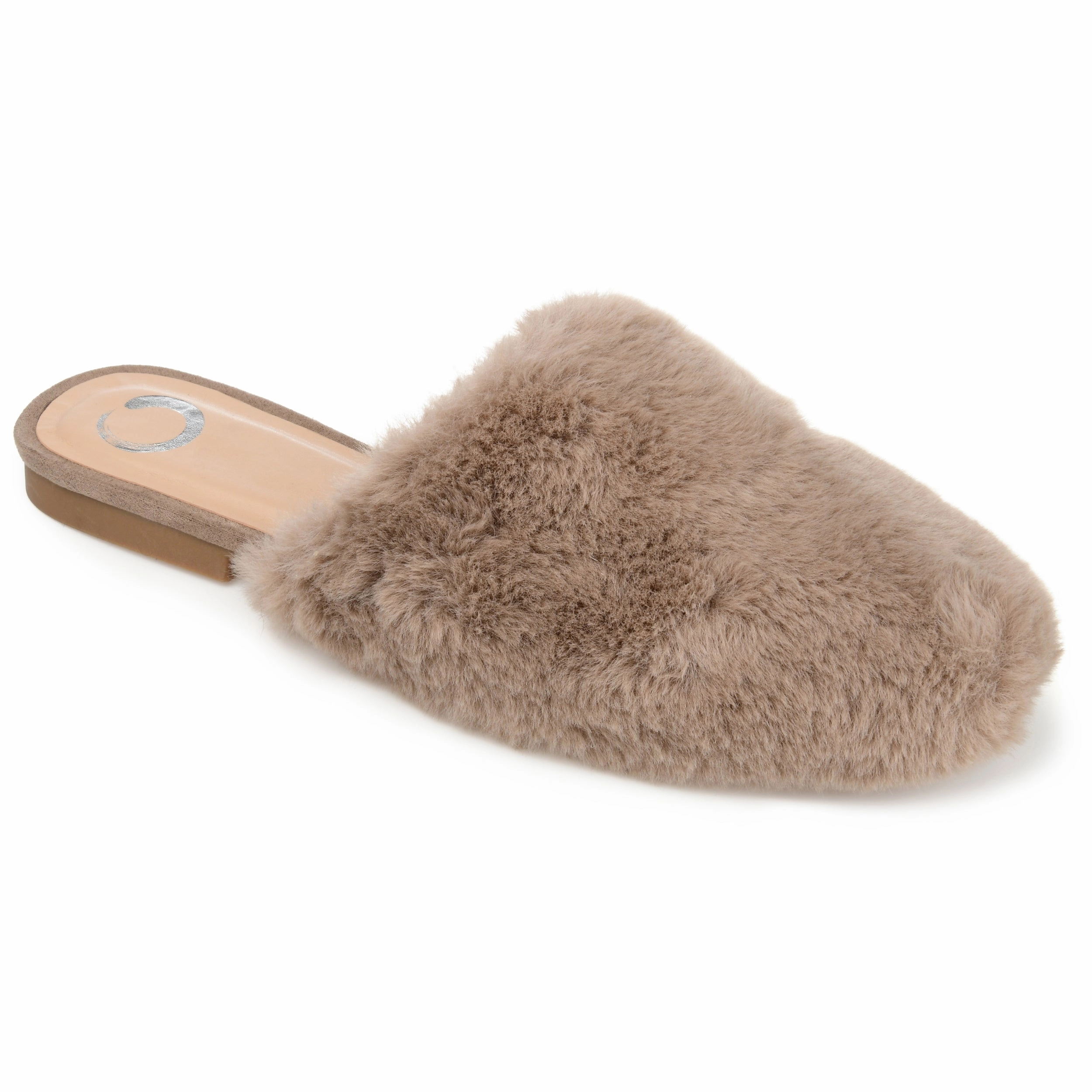 Journee Collection Women's Faux Fur Evelin Mule Torsion Support