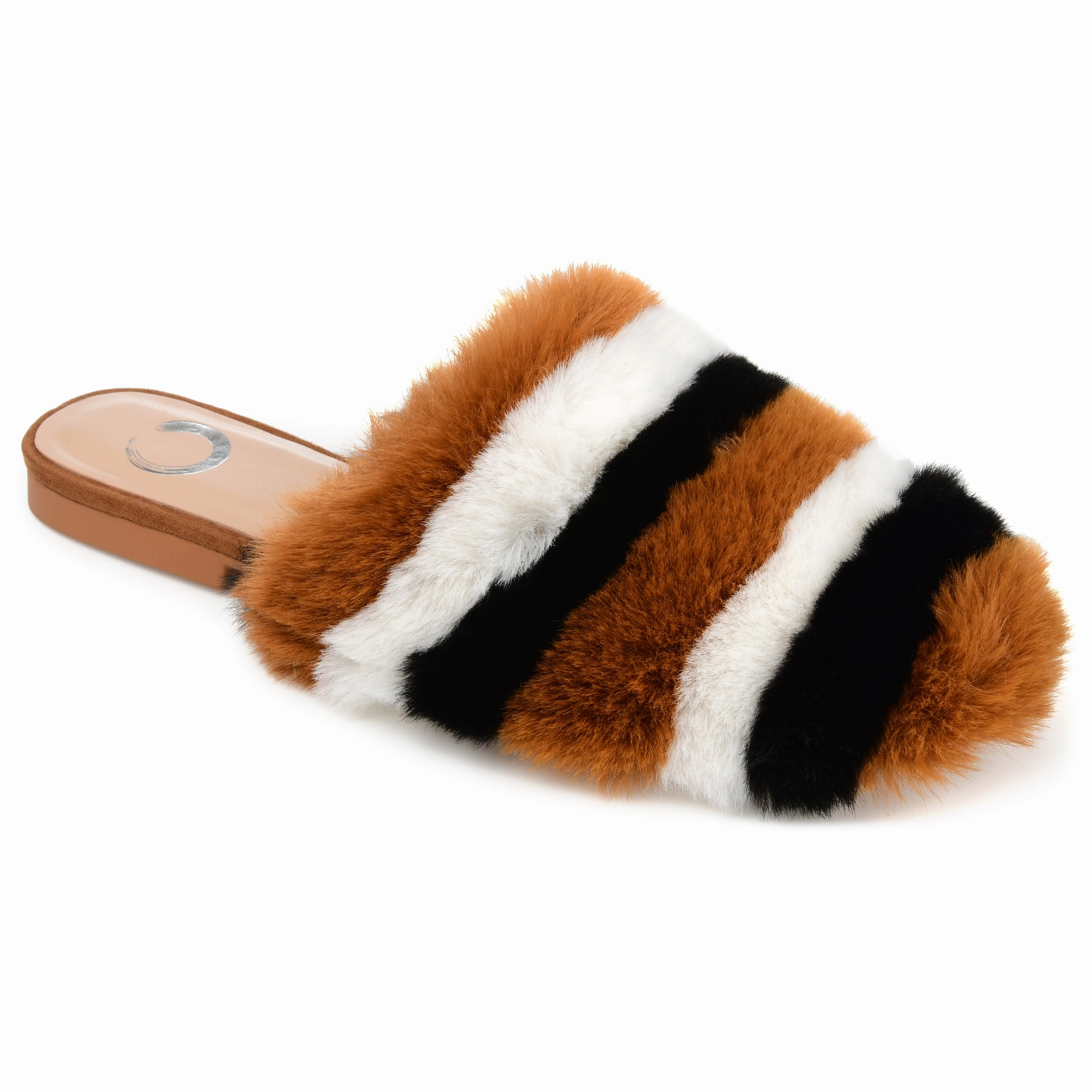 Durable Design Ventilated Mesh Journee Collection Women's Faux Fur Evelin Mule