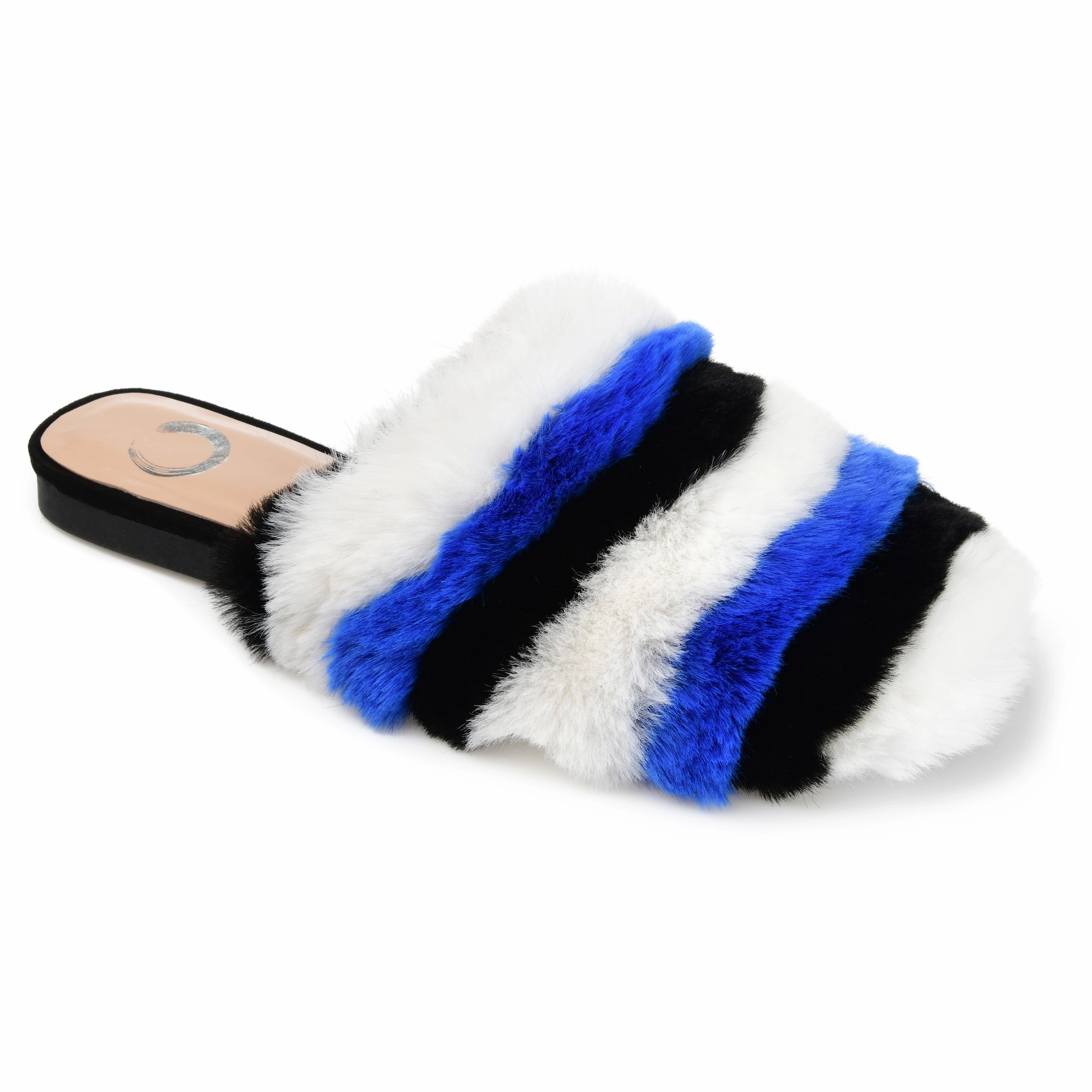 Journee Collection Women's Faux Fur Evelin Mule Easy Step Sandals