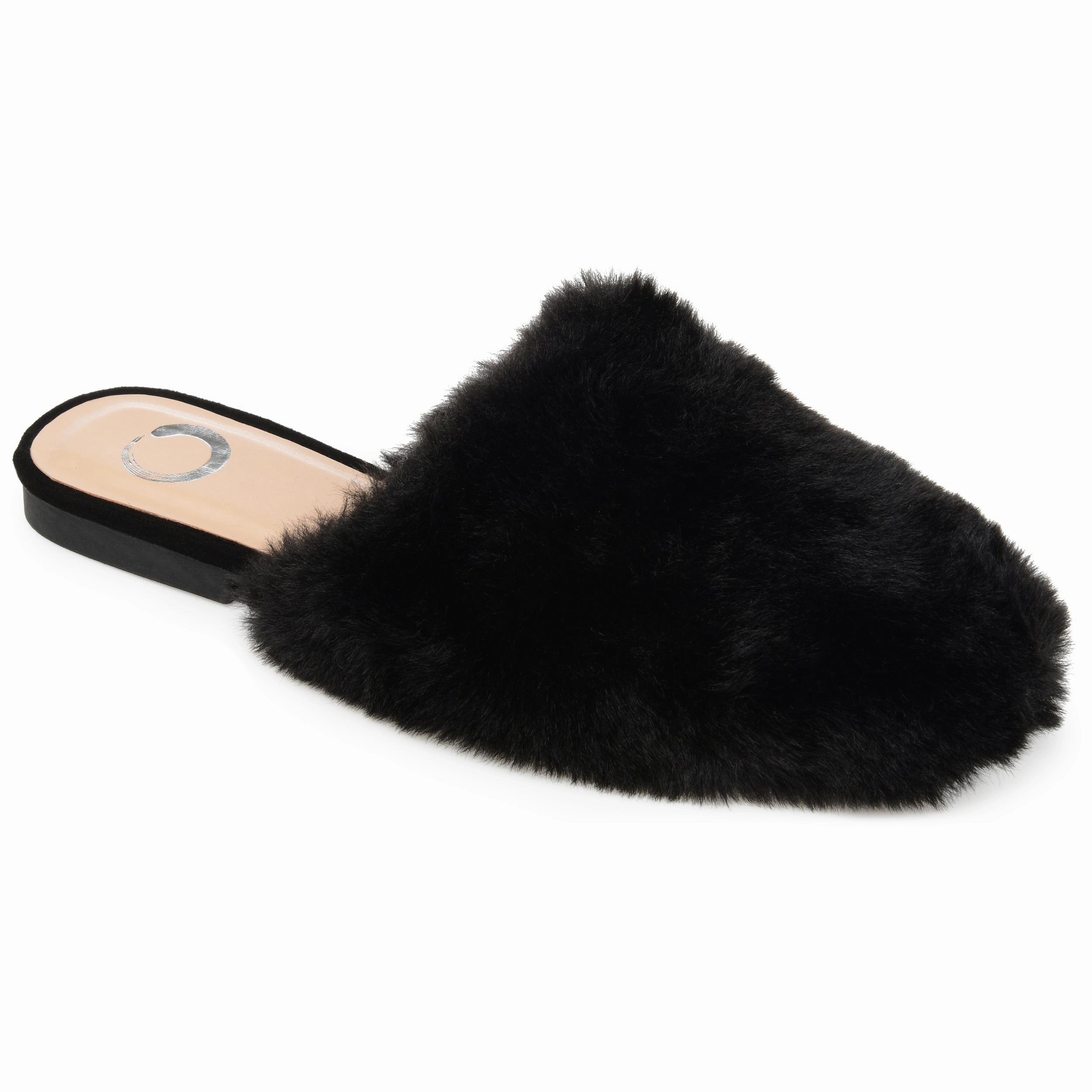 Journee Collection Women's Faux Fur Evelin Mule Flexible Sandals