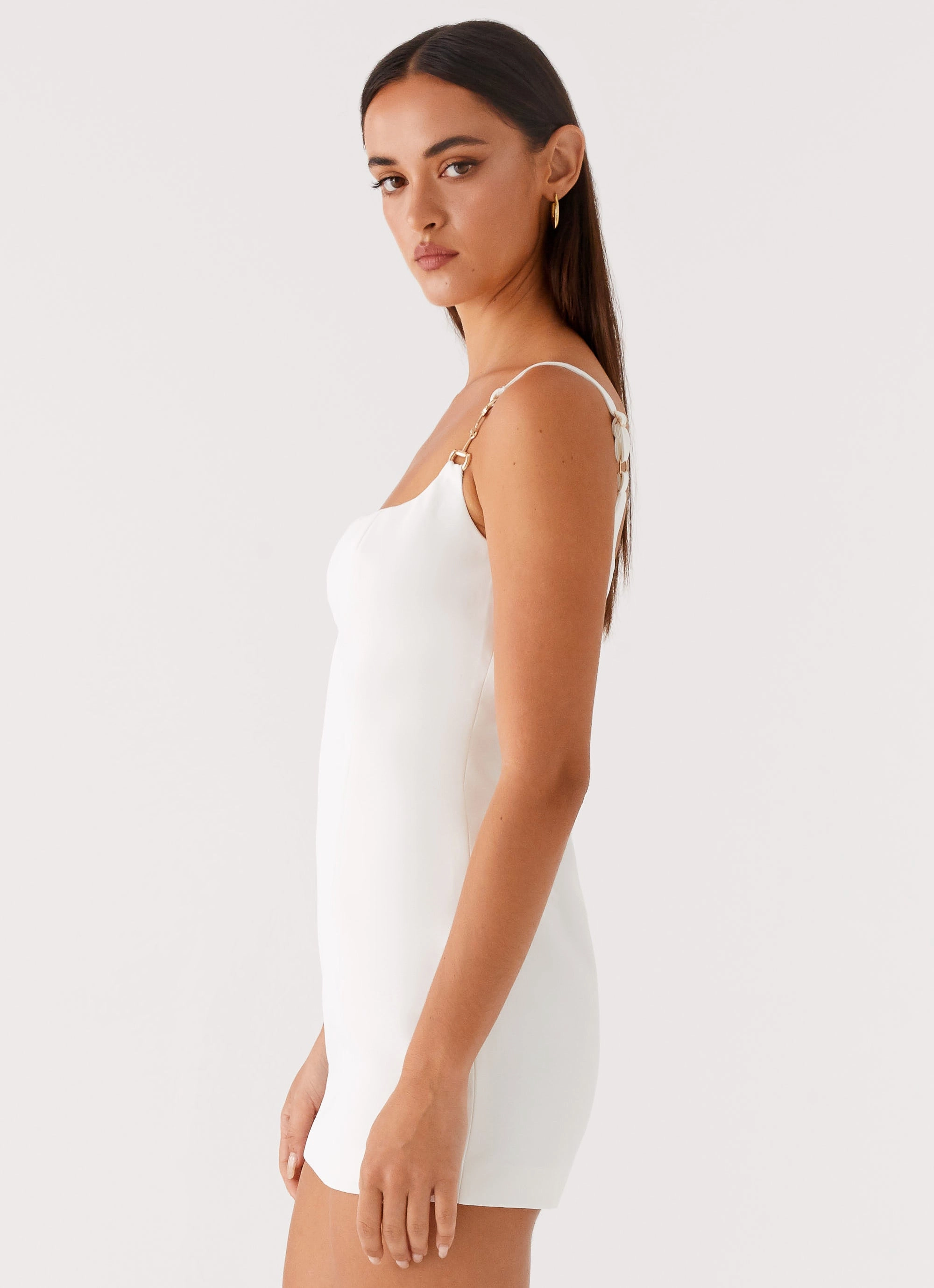 Sleek Fit Aretha Mini Dress - White