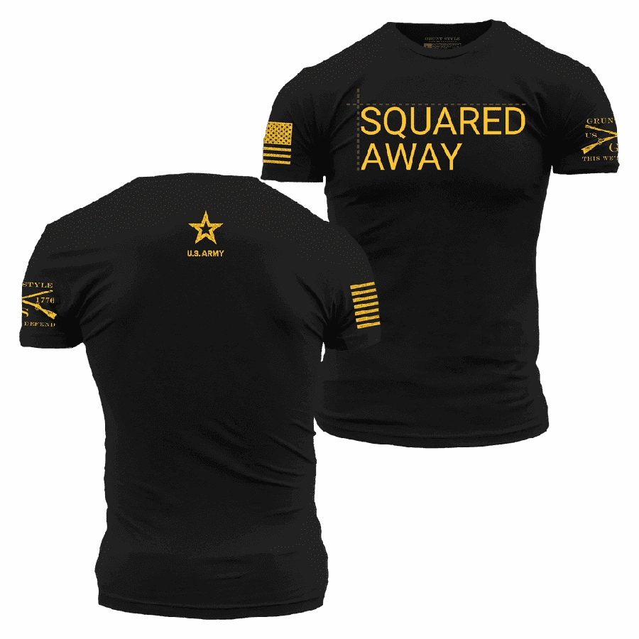 Army - Squared Away T-Shirt - Black Ribbed Neckline