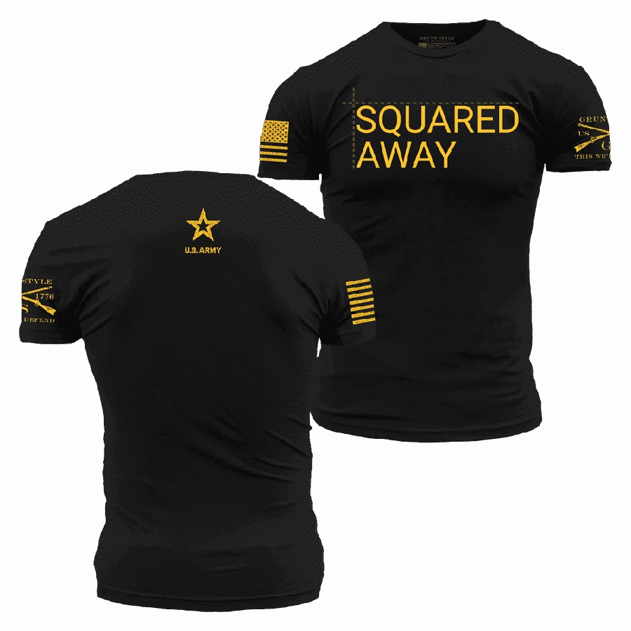 cyber monday Street Trend Look Army - Squared Away T-Shirt - Black