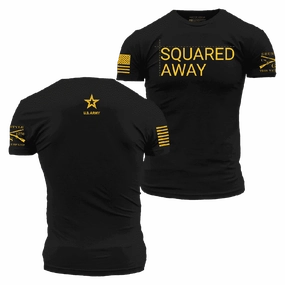 Solid Color Light Flex Fit Army - Squared Away T-Shirt - Black