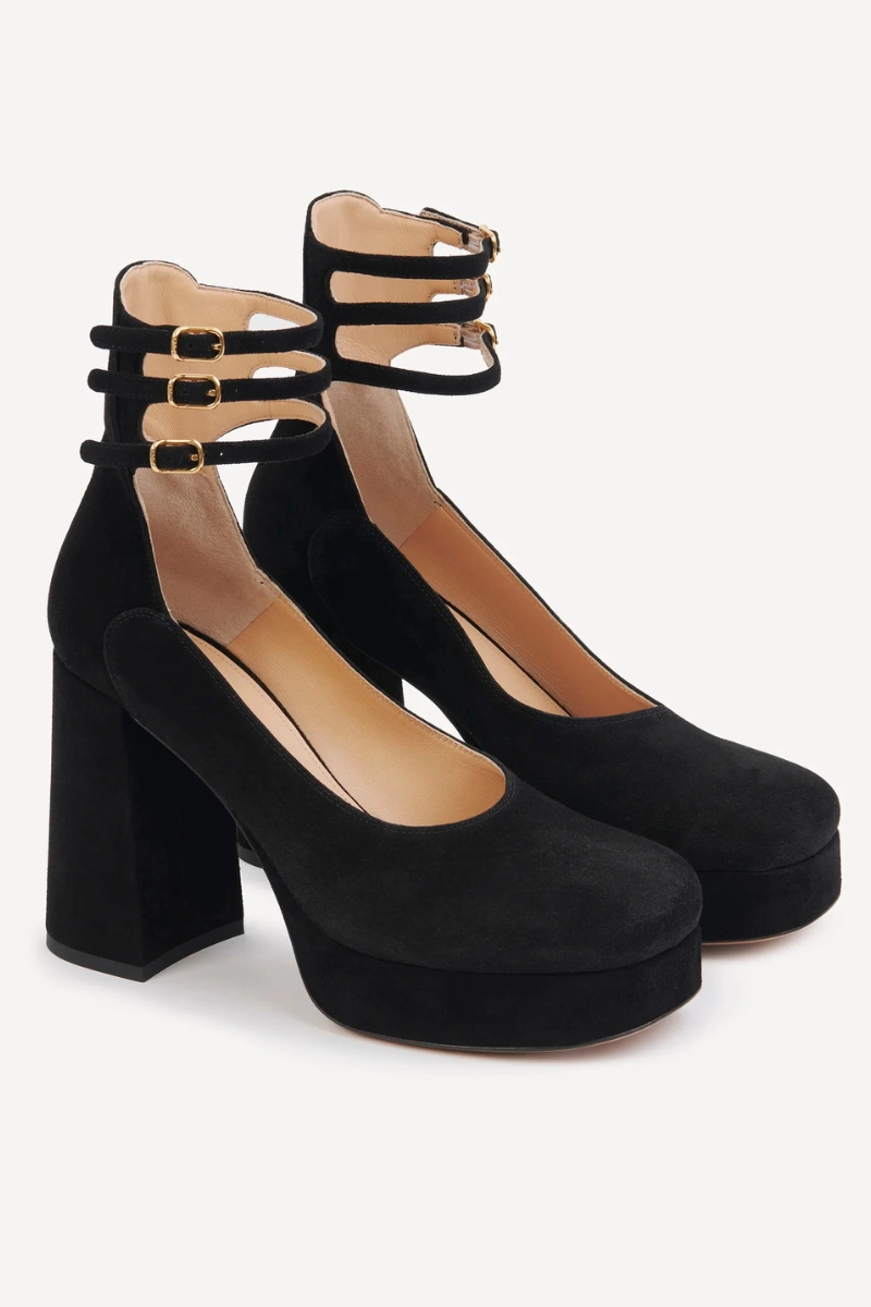 Clear High Heels Soft Layers Loti Platform Pumps