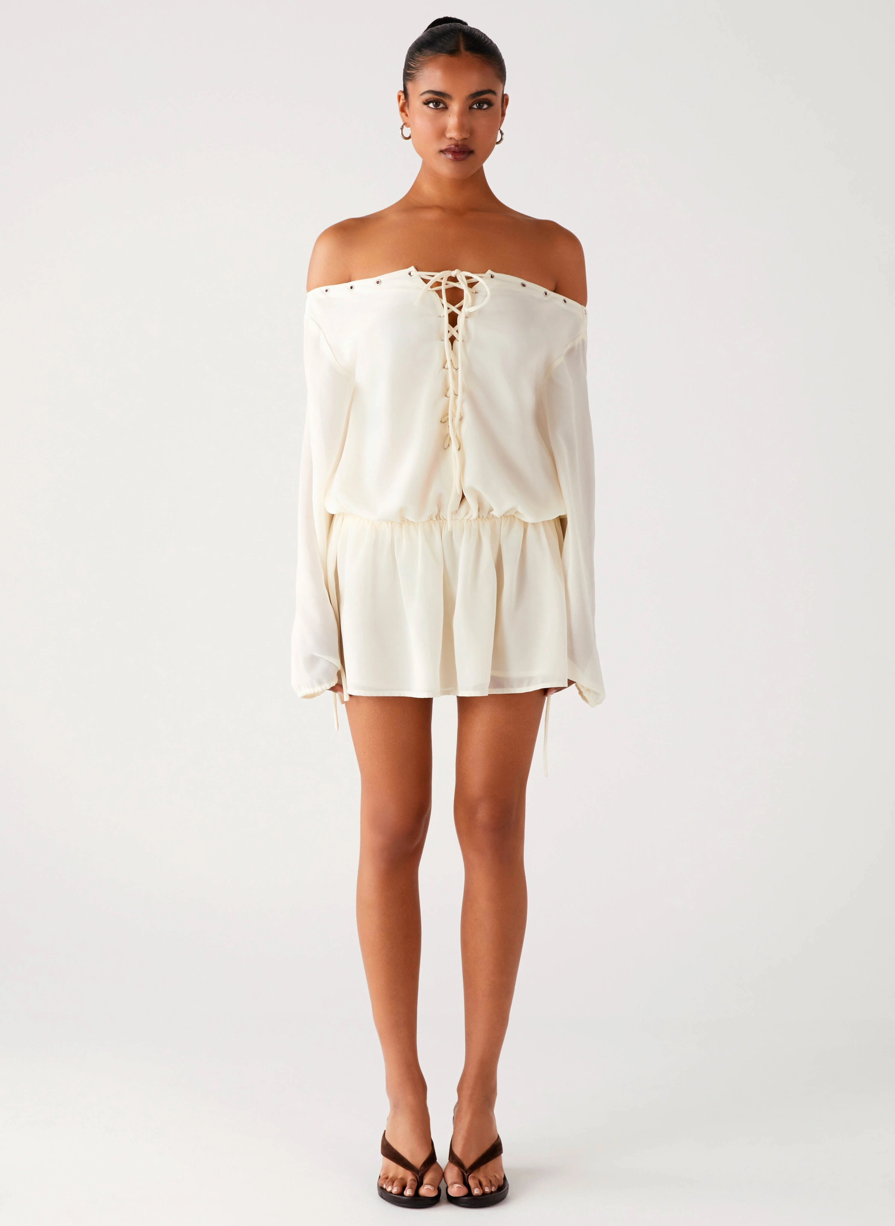 Astaria Mini Dress - Ivory Sister Charm