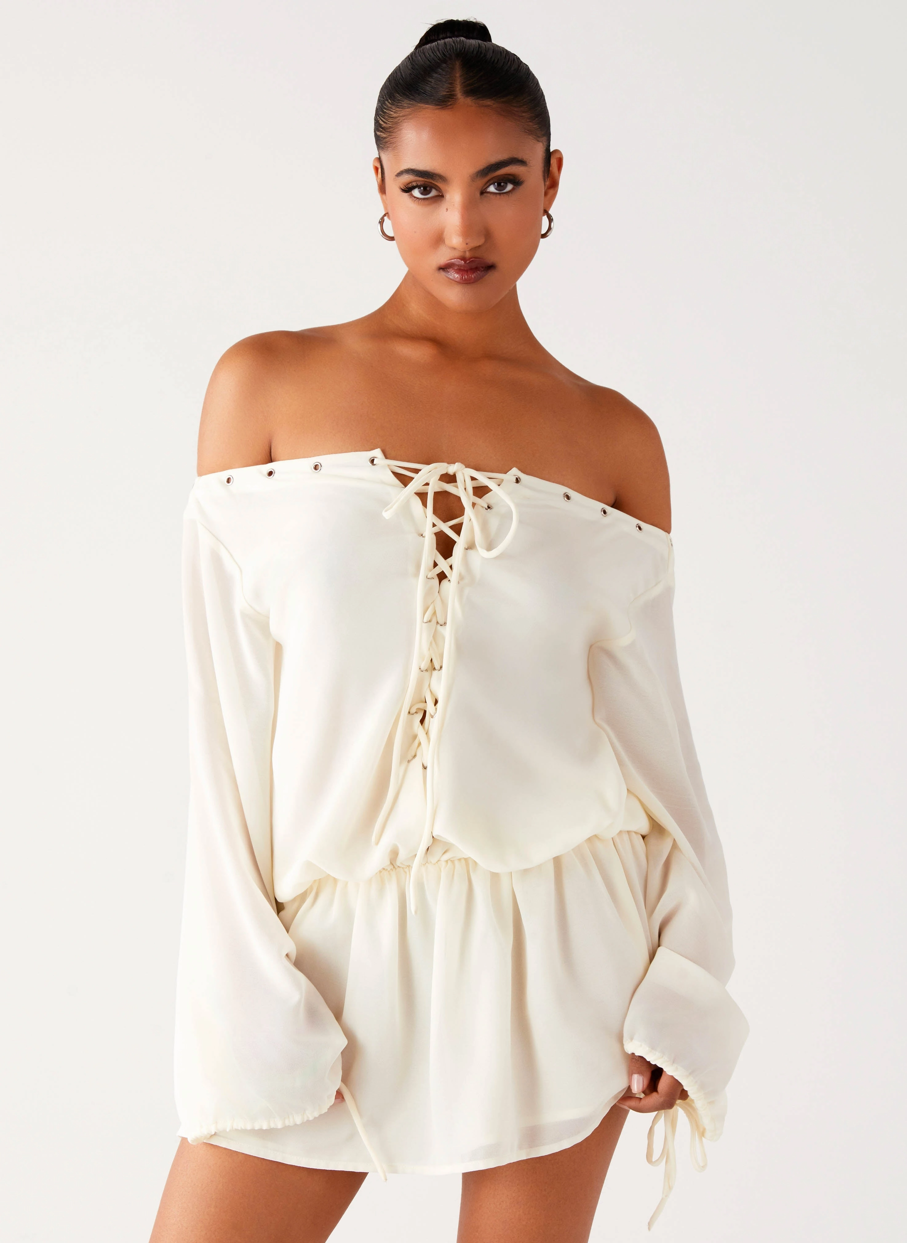 Elegant Mood Astaria Mini Dress - Ivory