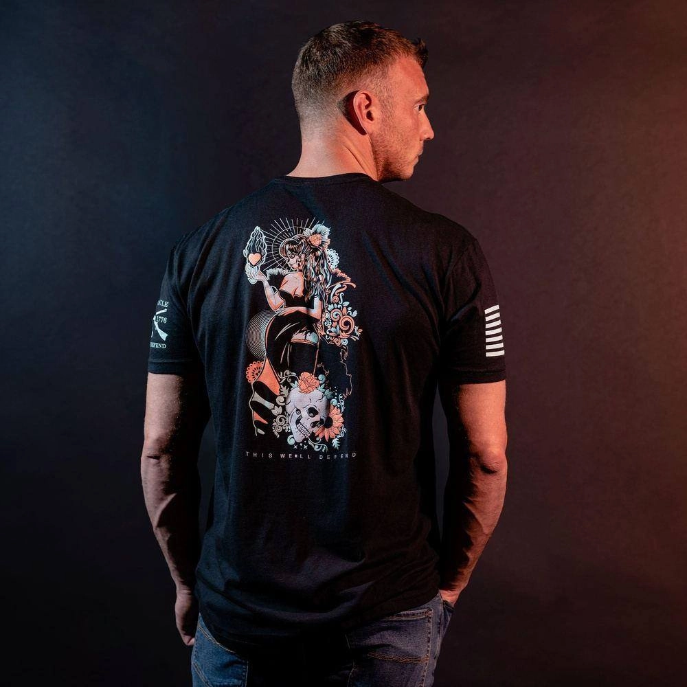 In Hearts We Live Forever T-Shirt - Black Animal print wildness mix and match