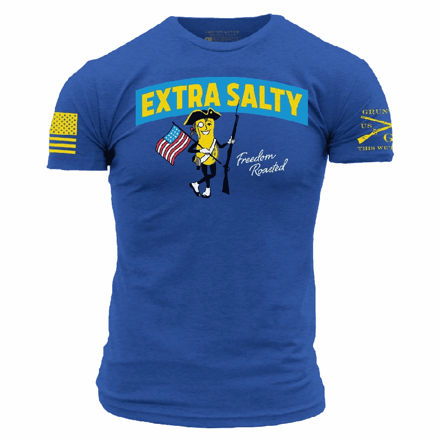ZeroWaste Production Breathable Wear Fit Extra Salty T-Shirt - Royal