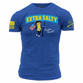 Adjustable Hem Extra Salty T-Shirt - Royal