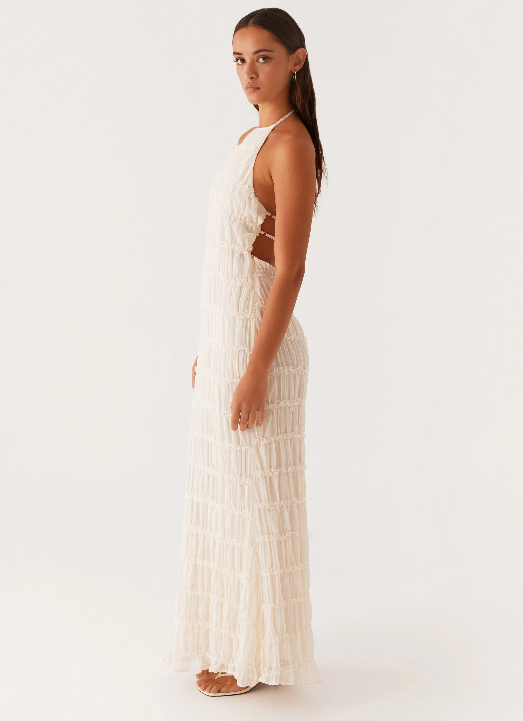 Aullie Maxi Dress - Ivory Cozy Layers Comfort and Elegance