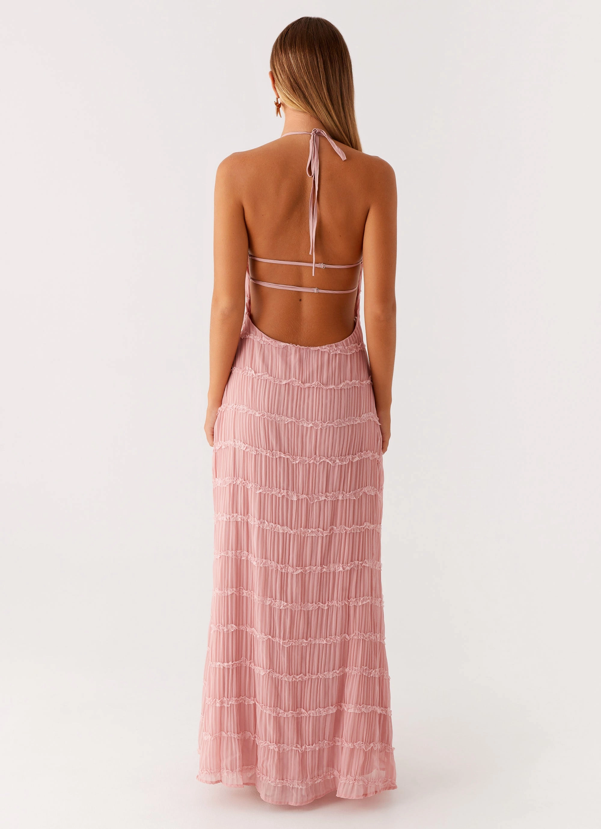 Aullie Maxi Dress - Pink Understated Elegance