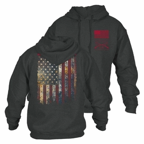 Moisture Wicking Technology Red Blood Blue Collar? Hoodie - Dark Heather