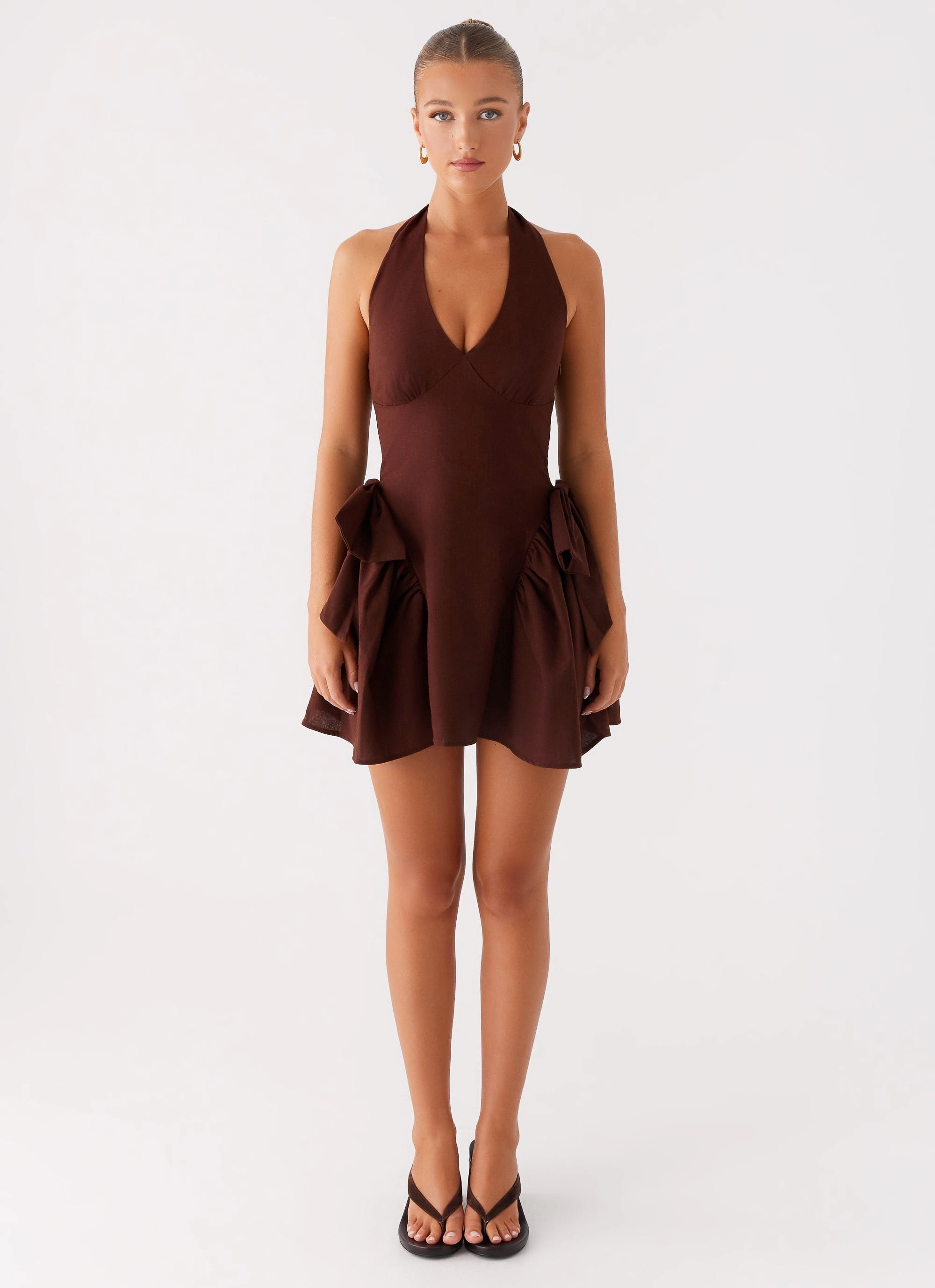 Trend Appeal Bare Glow Avalo Mini Dress - Chocolate