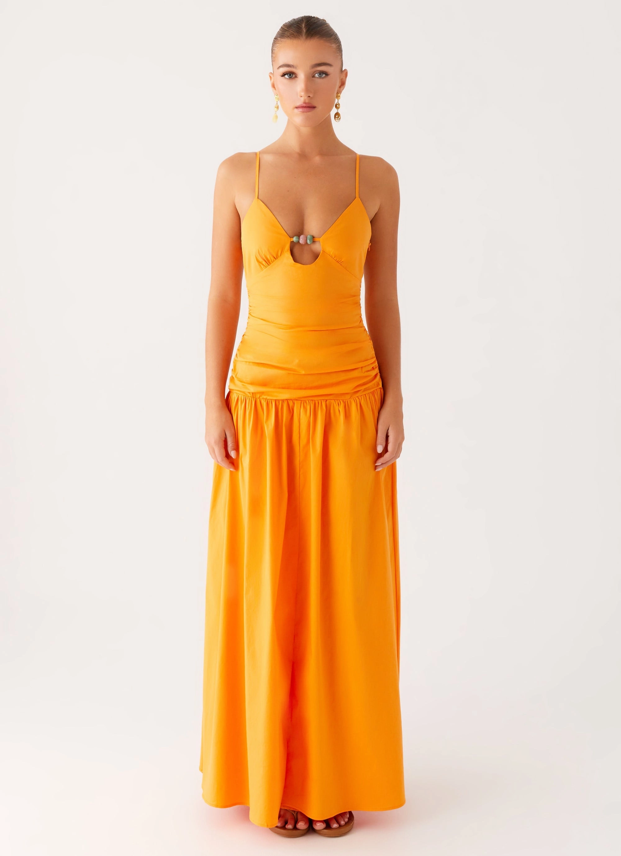 Avani Maxi Dress - Orange Airy Fit Designer-Label