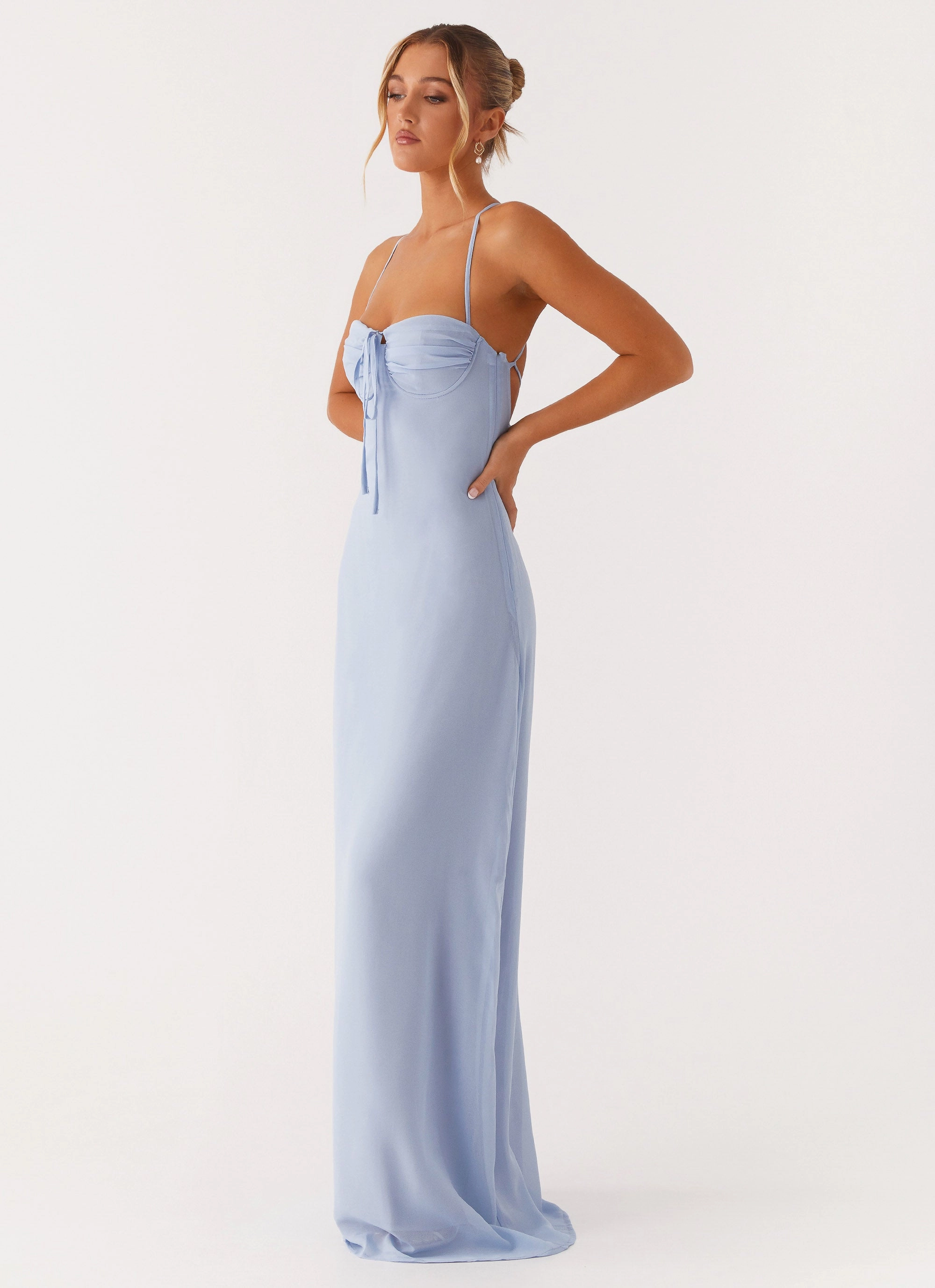 Aveline Bustier Maxi Dress - Blue NonSlipClosure