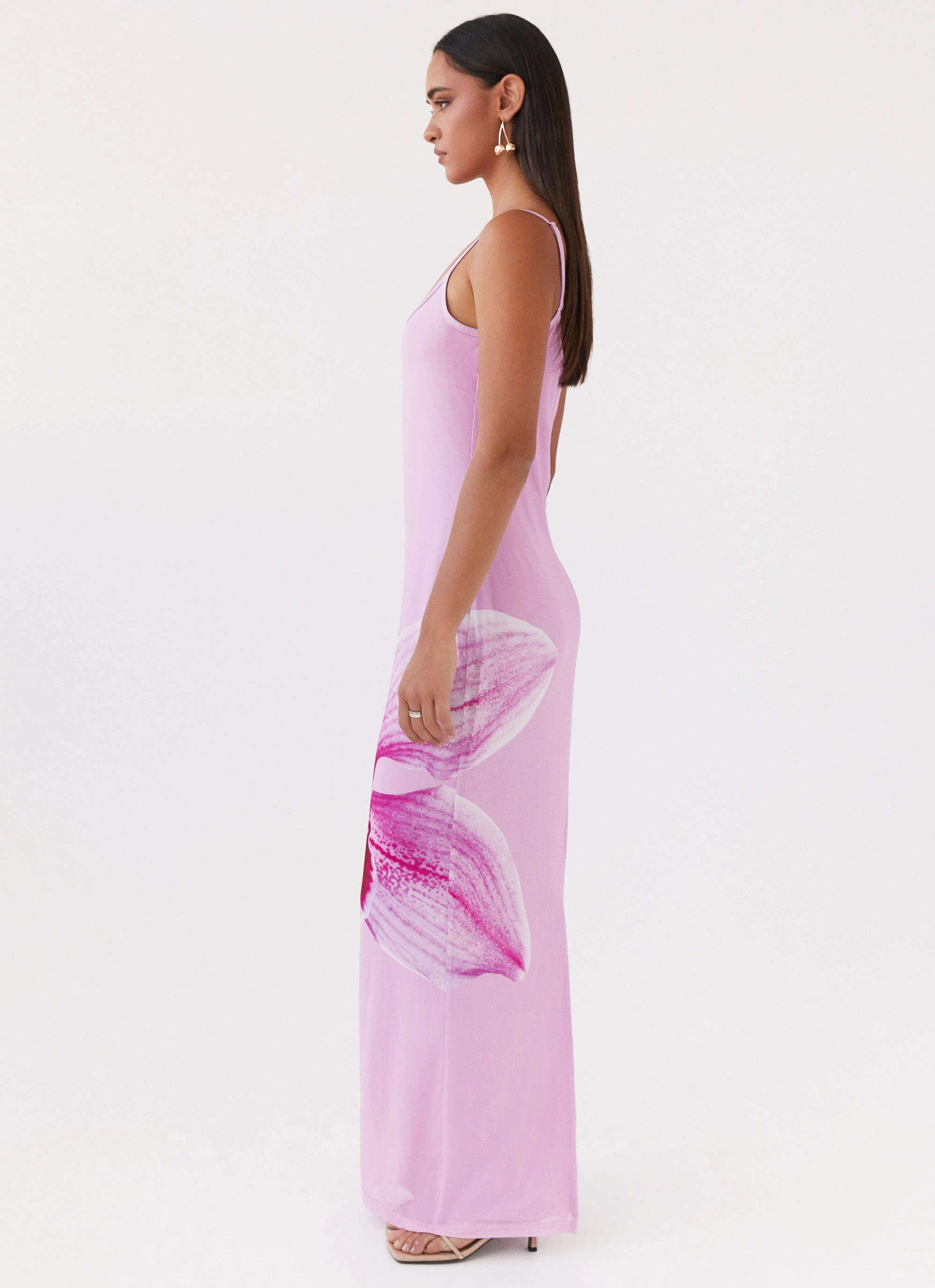 Bad News Mesh Maxi Dress - Pink Magnolia Timeless Energy Relaxed Finish