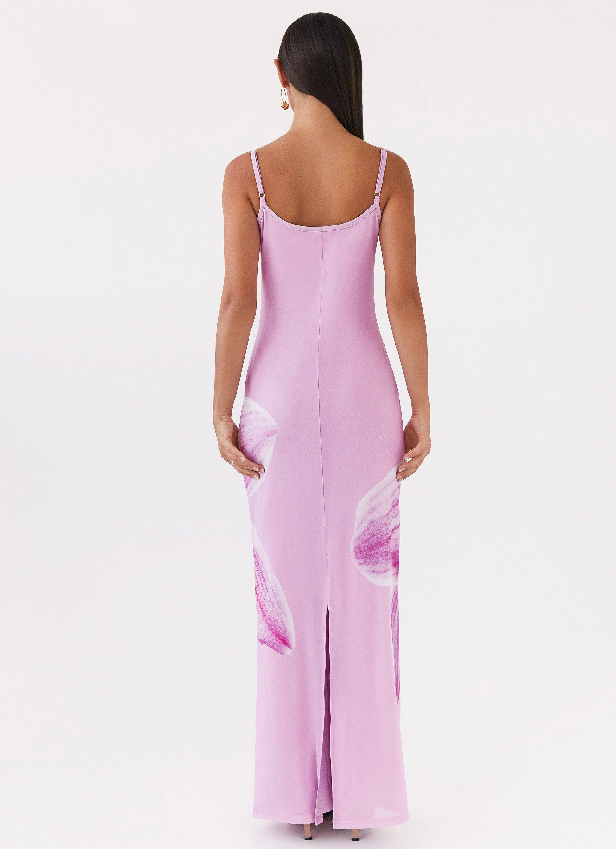 Versatile Layers FadeResistantColor Bad News Mesh Maxi Dress - Pink Magnolia