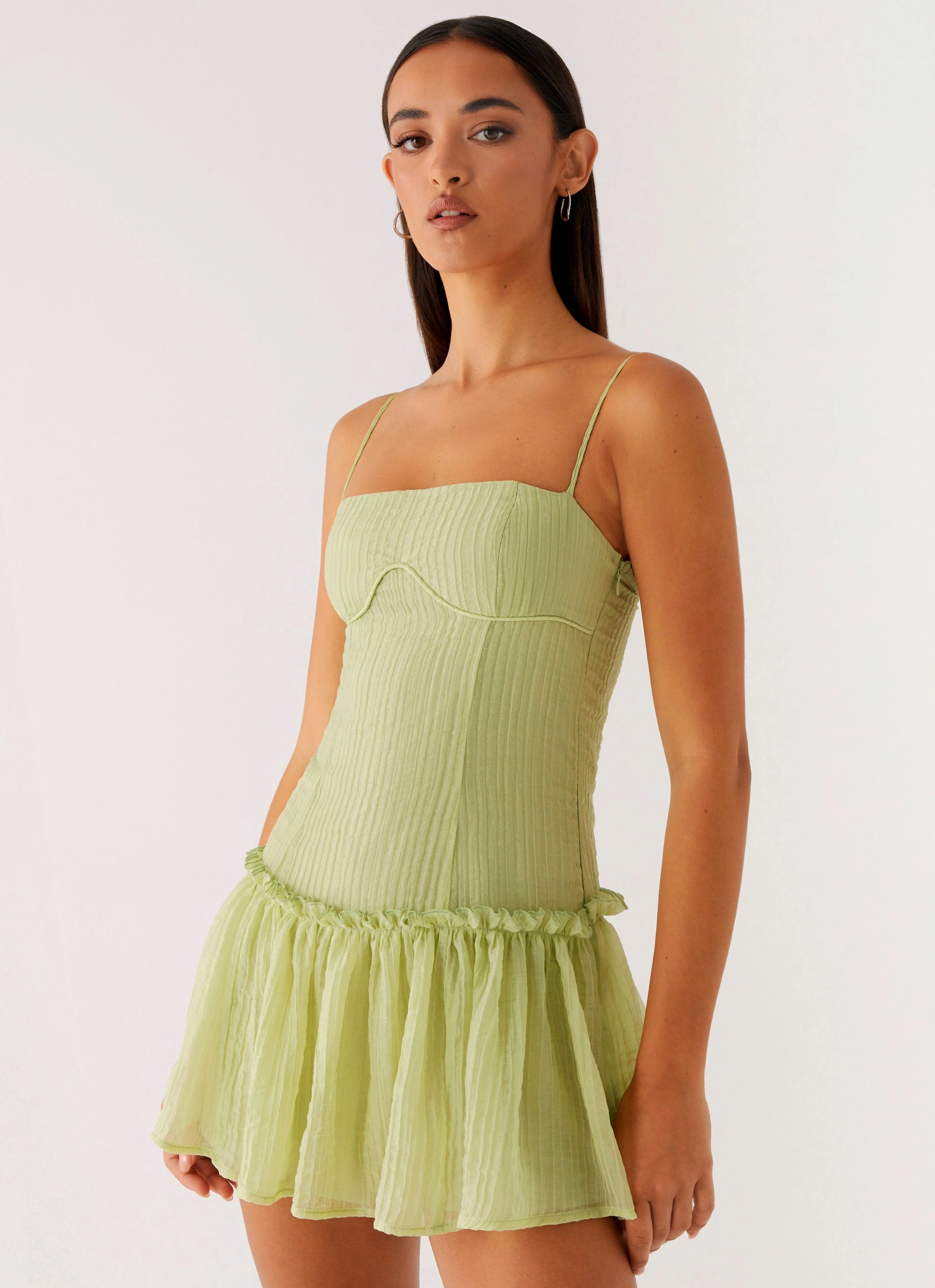 Bambini Mini Dress - Green Unisex Option Comfortable and Chic