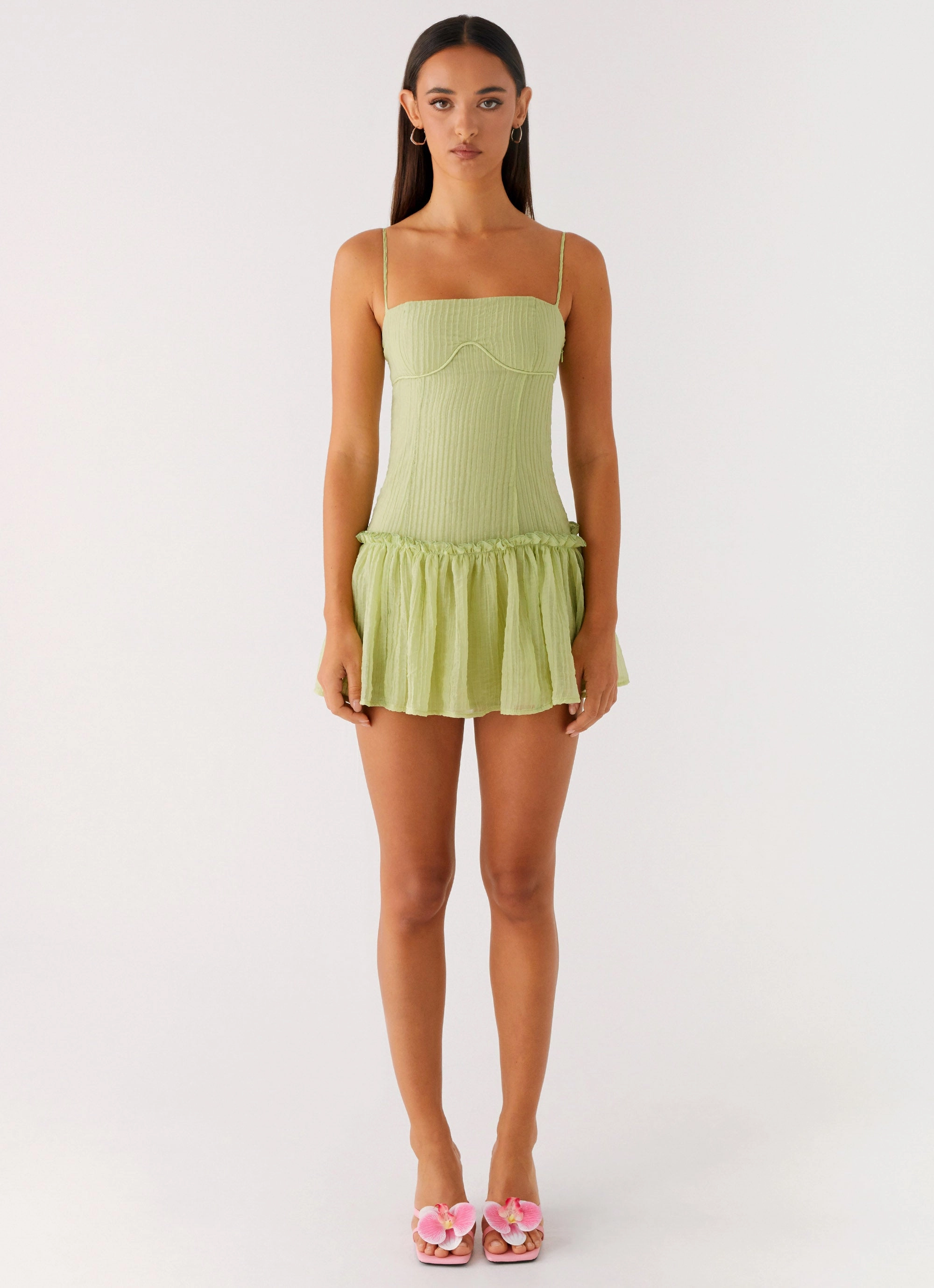 Bambini Mini Dress - Green Fresh Combo