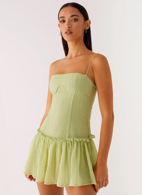 Bambini Mini Dress - Green Unisex Option Comfortable and Chic