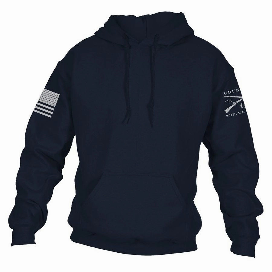 Basic Hoodie - Navy Giraffe like