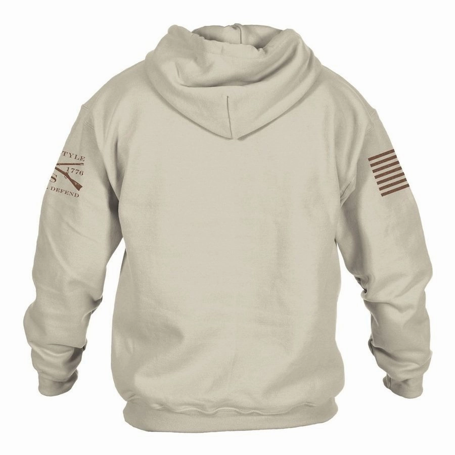 Basic Hoodie - Sand synthetic leather