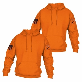 Sport Day Flatlock Seam Finish Basic Hoodie Safety Orange 2 Pack