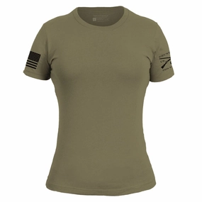 Trendy Comfort Basic T-Shirt Women's Slim Fit - Military Green