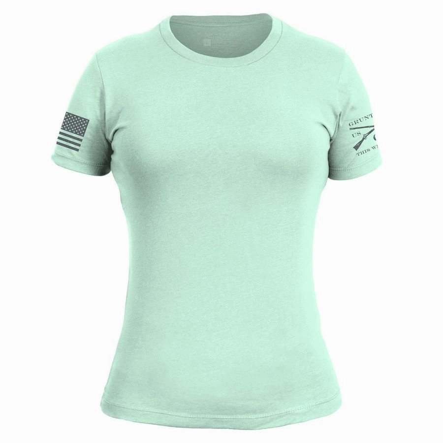 Basic T-Shirt Women's Slim Fit - Mint OversizedSilhouette Perfect Layer Wear