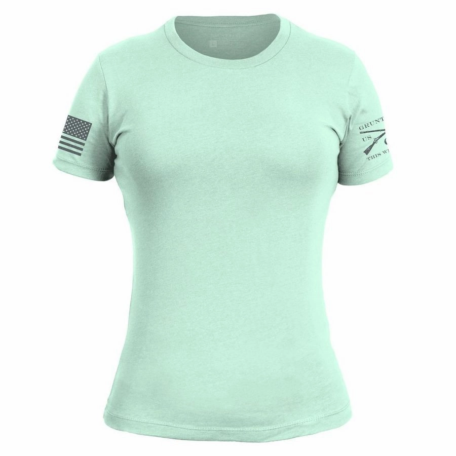 Basic T-Shirt Women's Slim Fit - Mint Soft and Light Wear