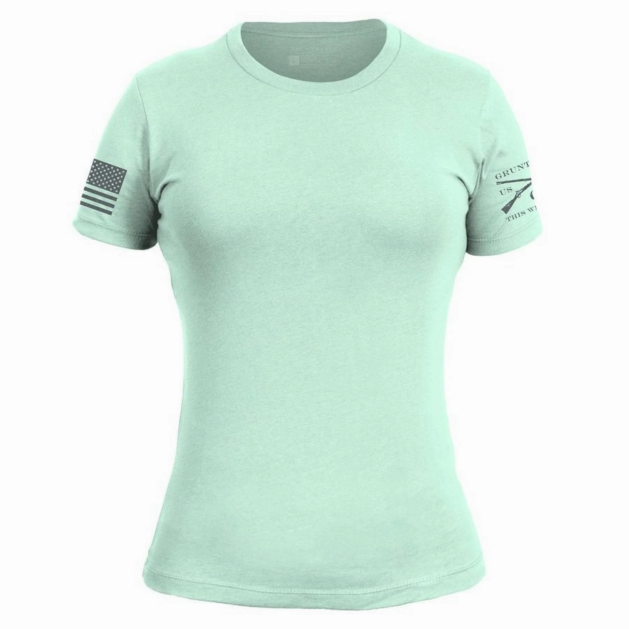 Soft and Relaxed Basic T-Shirt Women's Slim Fit - Mint