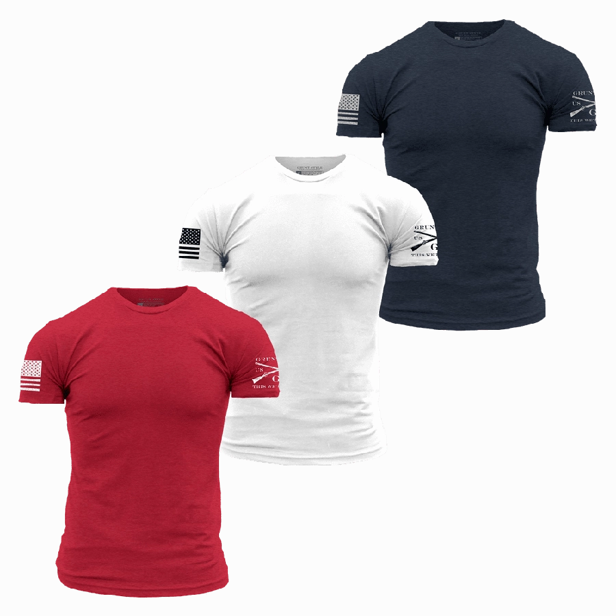 Basic T-Shirts - Patriot Pack - 3 Pack AntiStaticFinish Wedding