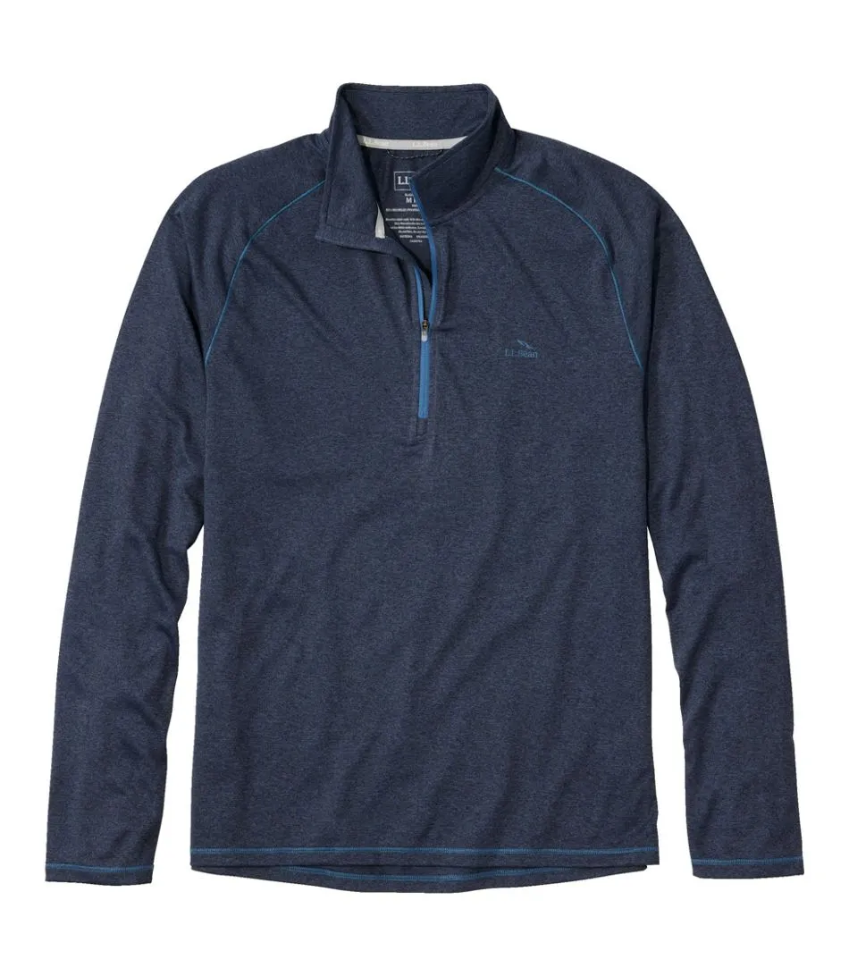 Textured Finish Adjustable Cuff Closure Bean's Access Trail Tee Quarter-Zip Men's Regular