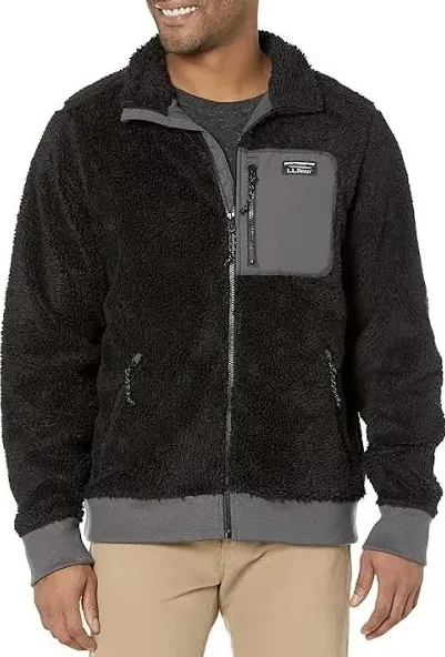 Bean's Sherpa Fleece Jacket Men's Regular Snow Day