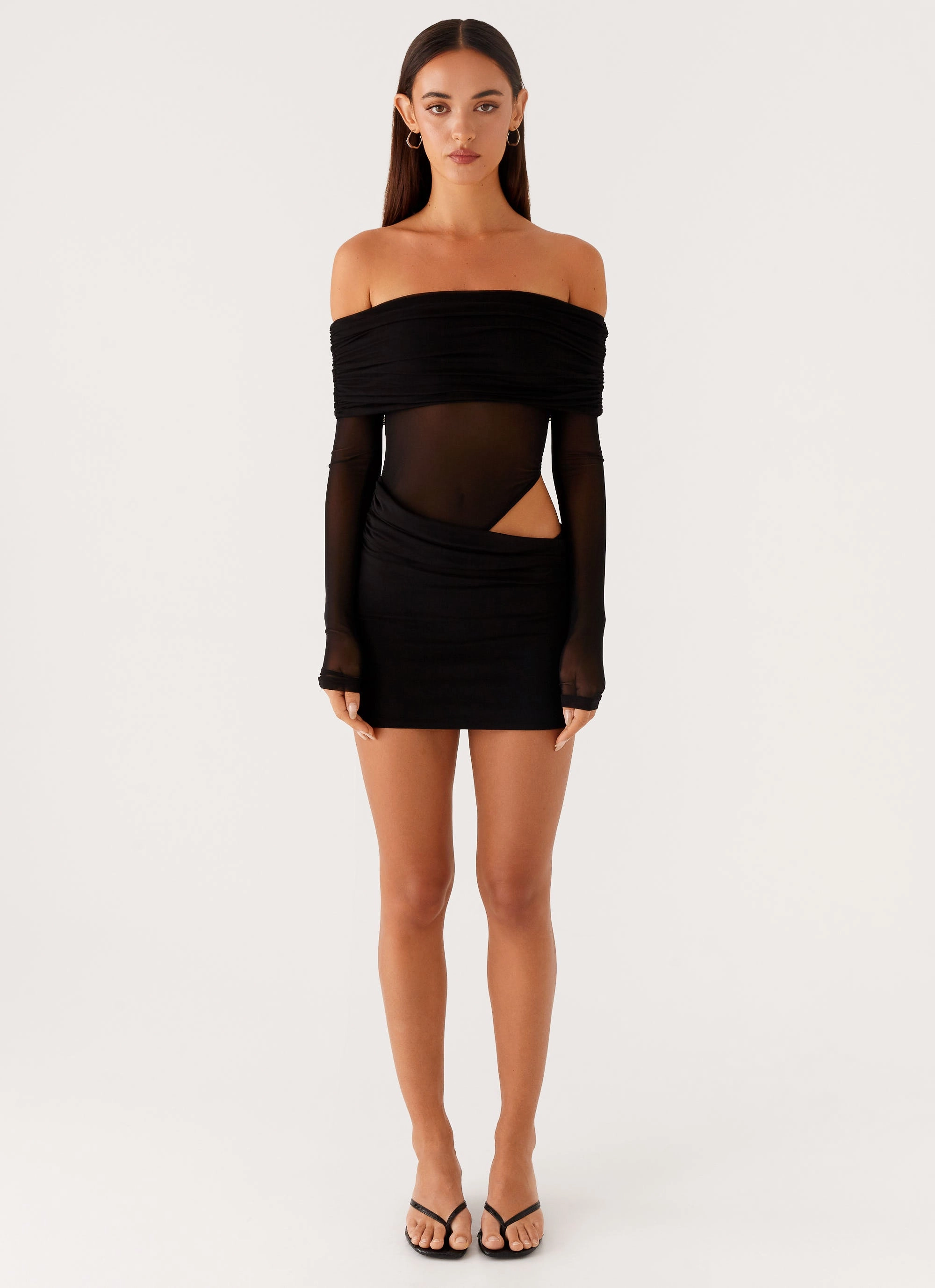 Feminine flowing piece Anniversary-Event No Doubt Mini Dress - Black