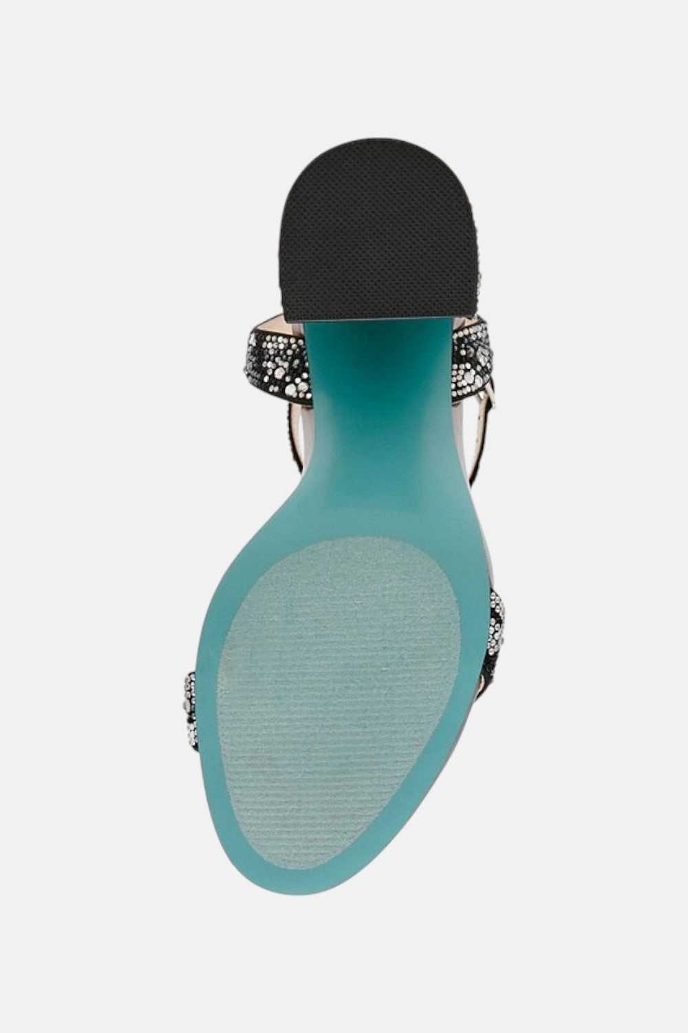 Soft Touch Material Betsy Johnson Jet Rhinestone Sandal in Snake