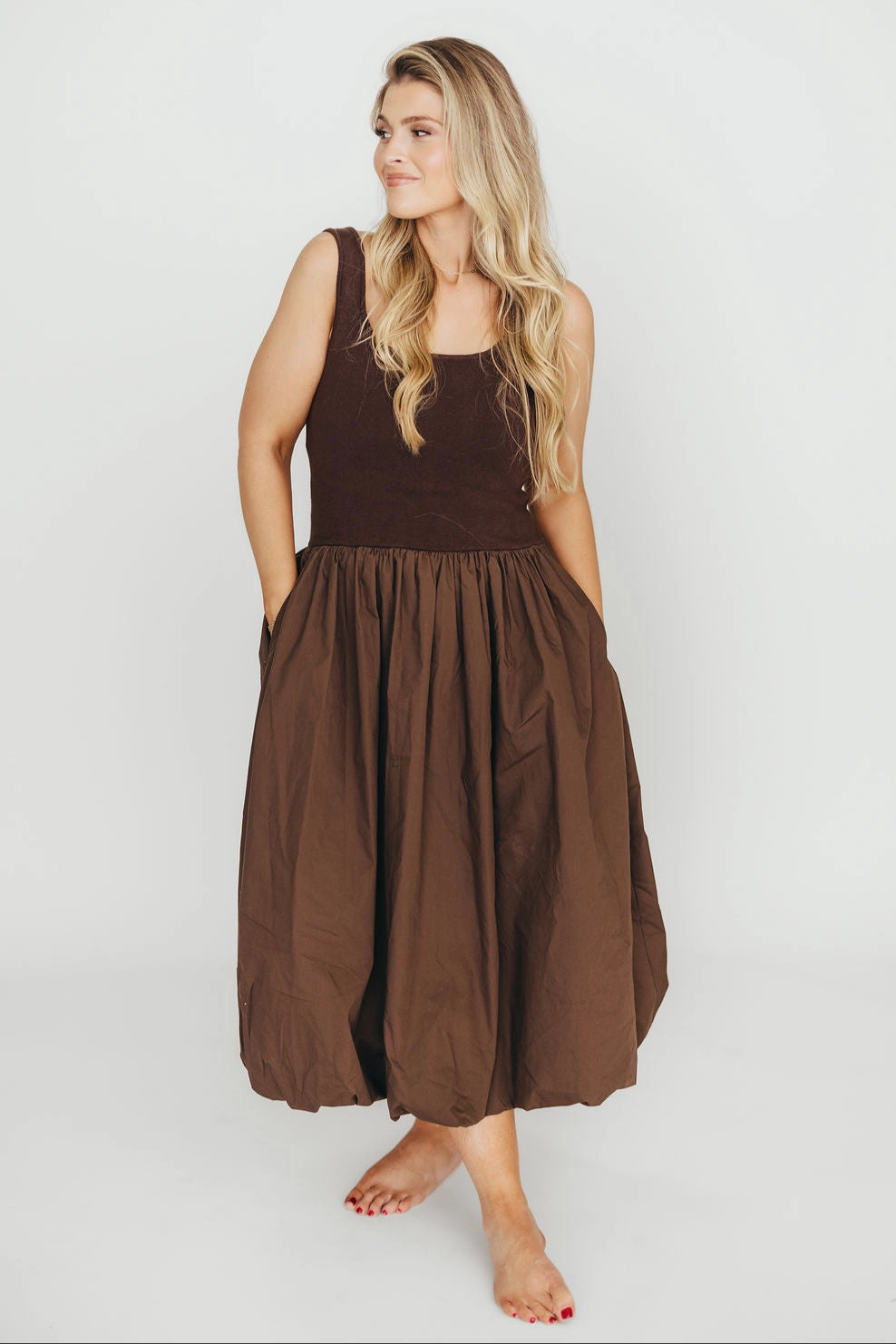 Betty Midi Dress in Brown *Final-Sale* Urban Look
