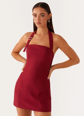 Bianca Halter Dress - Red Calm Energy