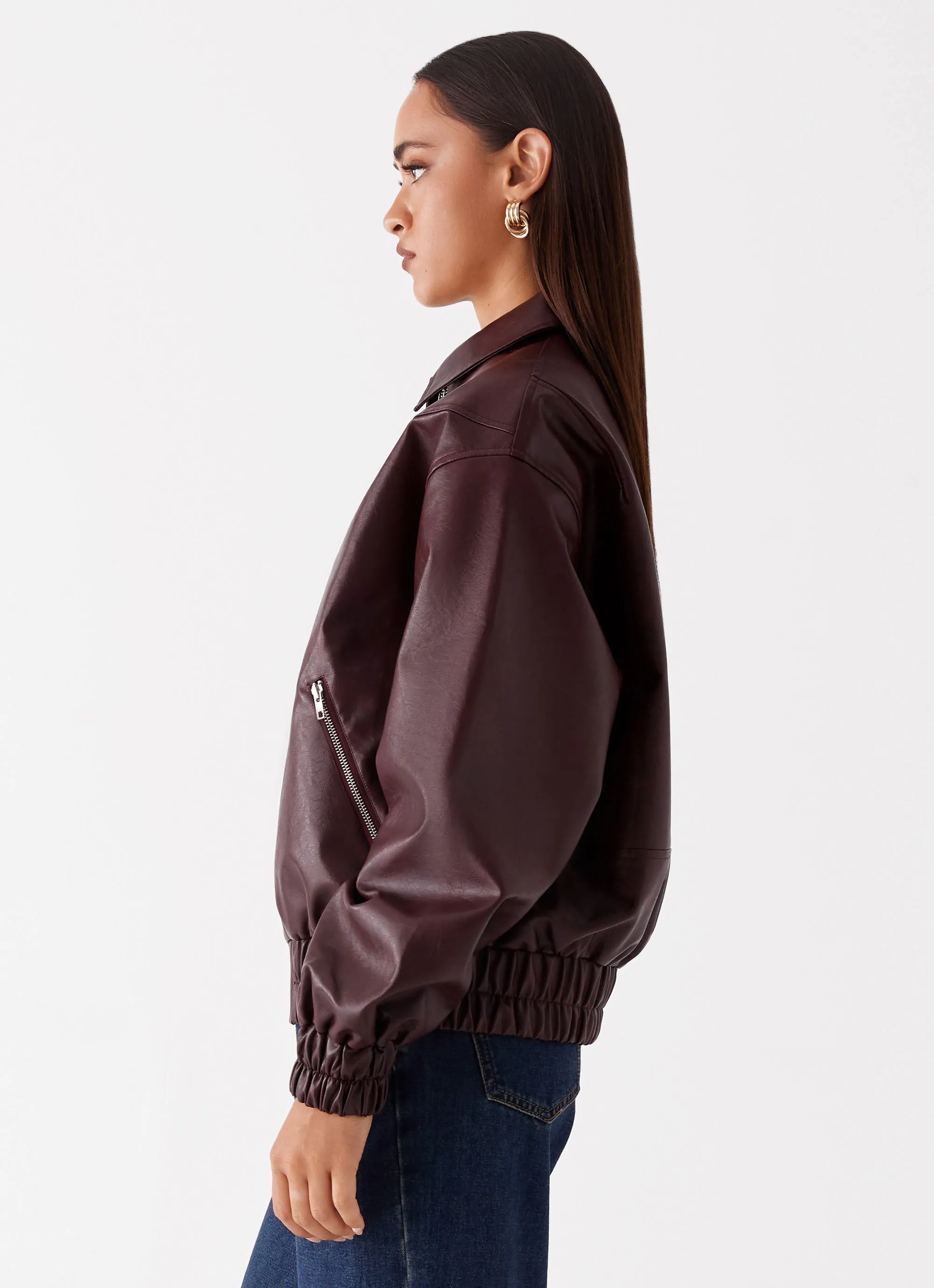 Holland Bomber Jacket - Wine Viewpoint Luxury