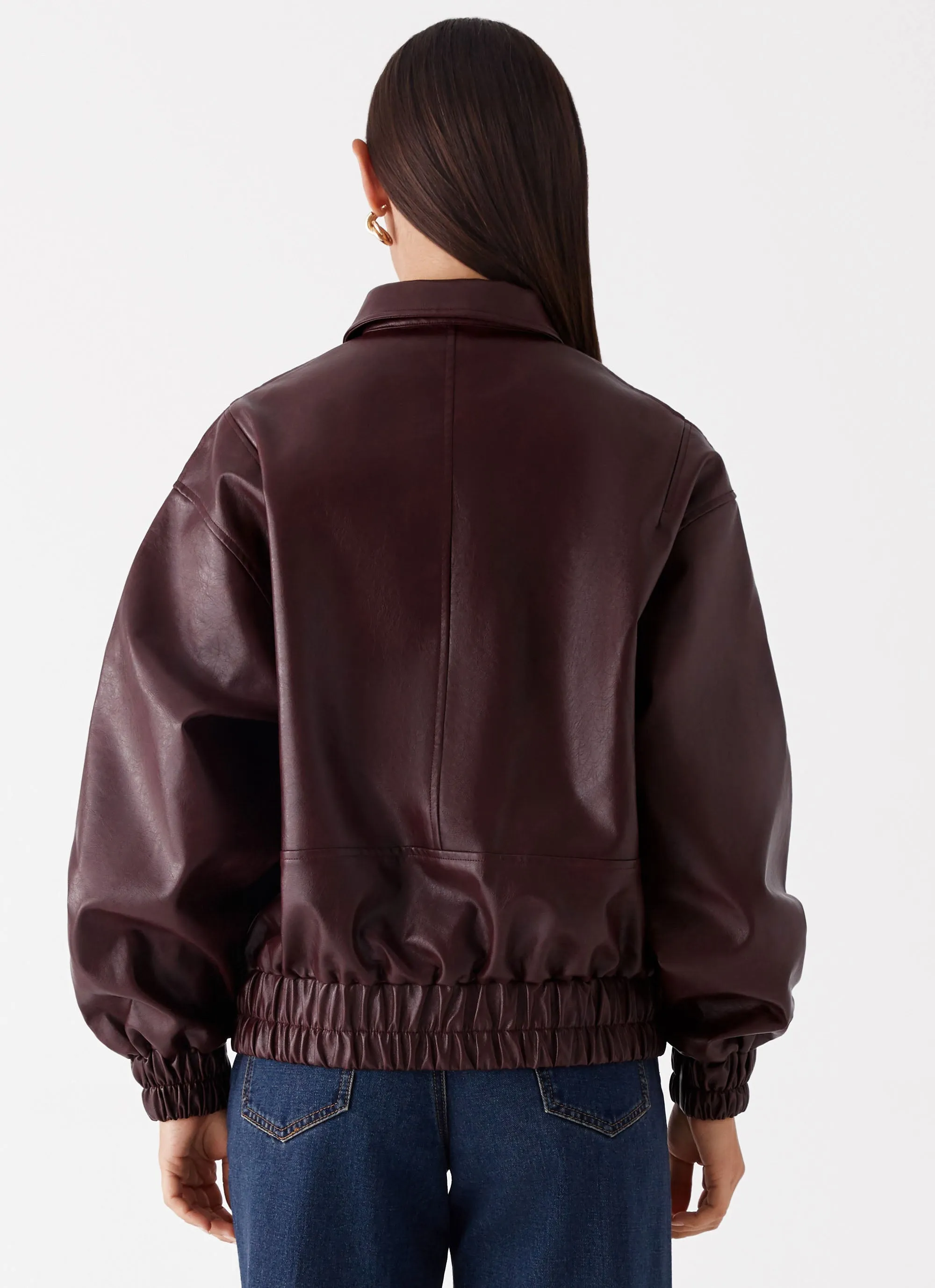 Eco Friendly Insulation Durable Stitching Holland Bomber Jacket - Wine