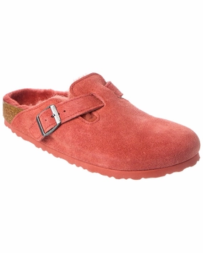 Birkenstock Boston VL Narrow Suede & Shearling Clog Comfort Balance Durable Design