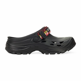 Stretchable Mesh BLACK X SUICOKE MOK MOCASSINS CURB SLIDES