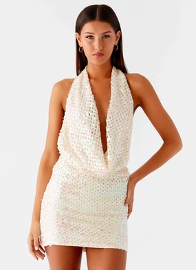 Elegant brunch outfit You Make Me Feel Mini Dress - Ivory