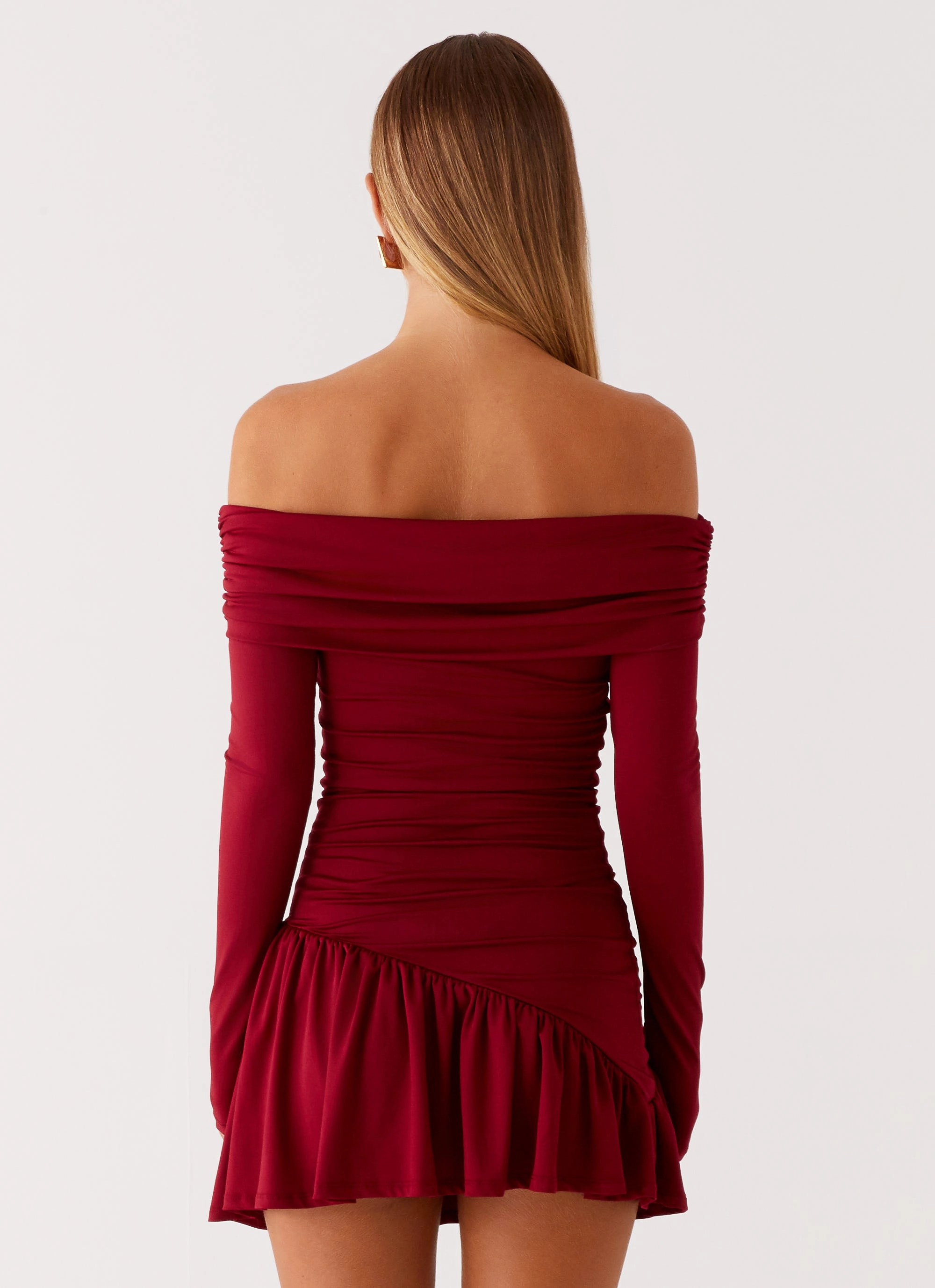 Grazia Mini Dress - Red Anytime Wear Lightweight-Lining